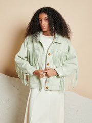 <b> Ghospell </b> Kira Fringe Jacket