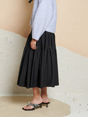 <b> Ghospell </b> Harriet Tiered Midi Skirt