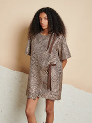 <b> Ghospell </b> Leighton Leopard Wrap Dress