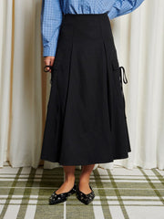 <b> Ghospell </b> Fia Pleated Midi Skirt