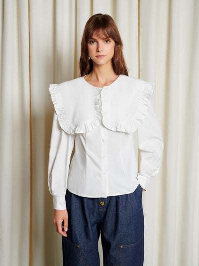 <b> Ghospell </b> Christy Collar Blouse