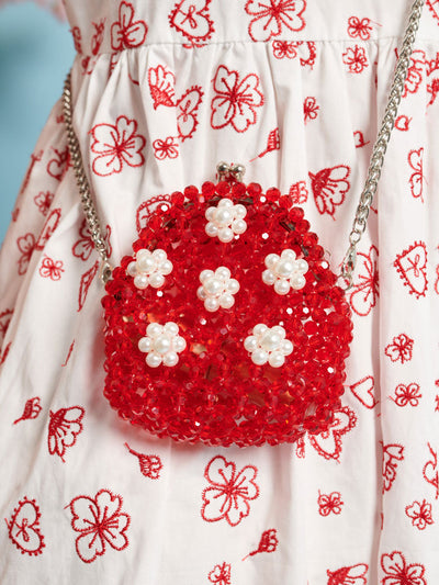 Sweet Cherry Bead Purse