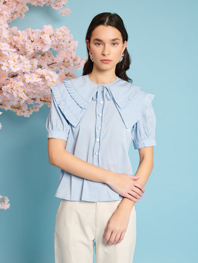 Flutter Pleat Blouse