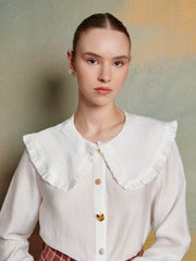 Royale Mixed Button Blouse