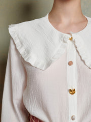 Royale Mixed Button Blouse