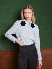 Symmetry Fleur Blouse Cornflower Blue / Z