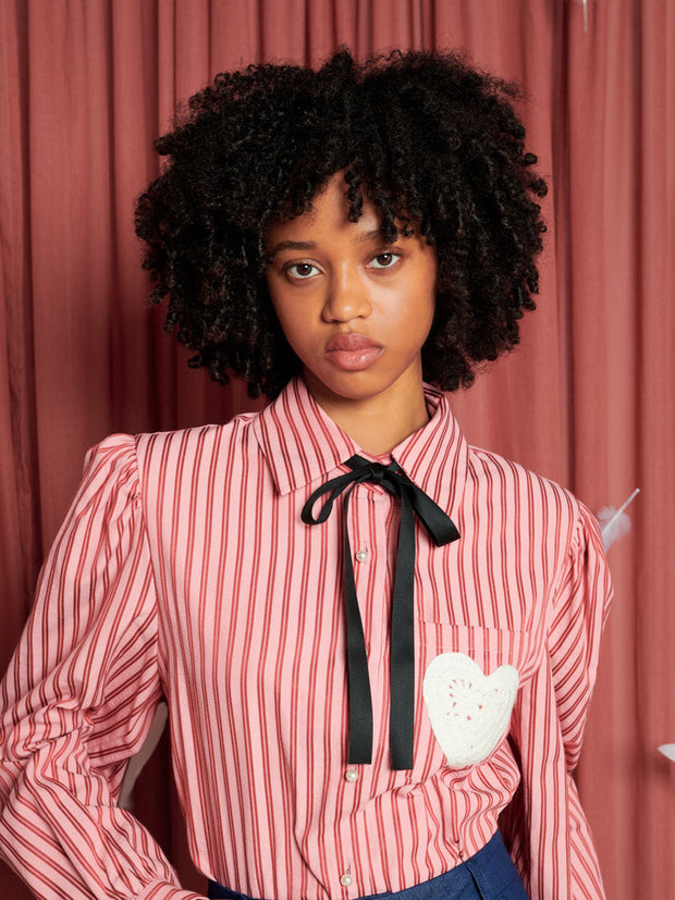 Sweethearts Stripe Shirt Flamingo Pink / Z