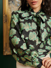 <b>DREAM</b> Wallace Floral Bow Blouse