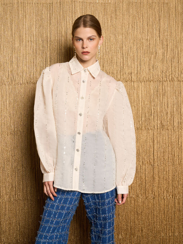 <b>DREAM</b> Lyrical Bead Oversized Shirt