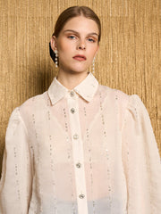 <b>DREAM</b> Lyrical Bead Oversized Shirt