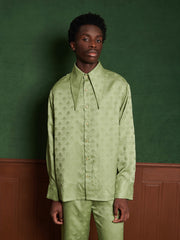 Lucas Jacquard Shirt Olive Green / Z