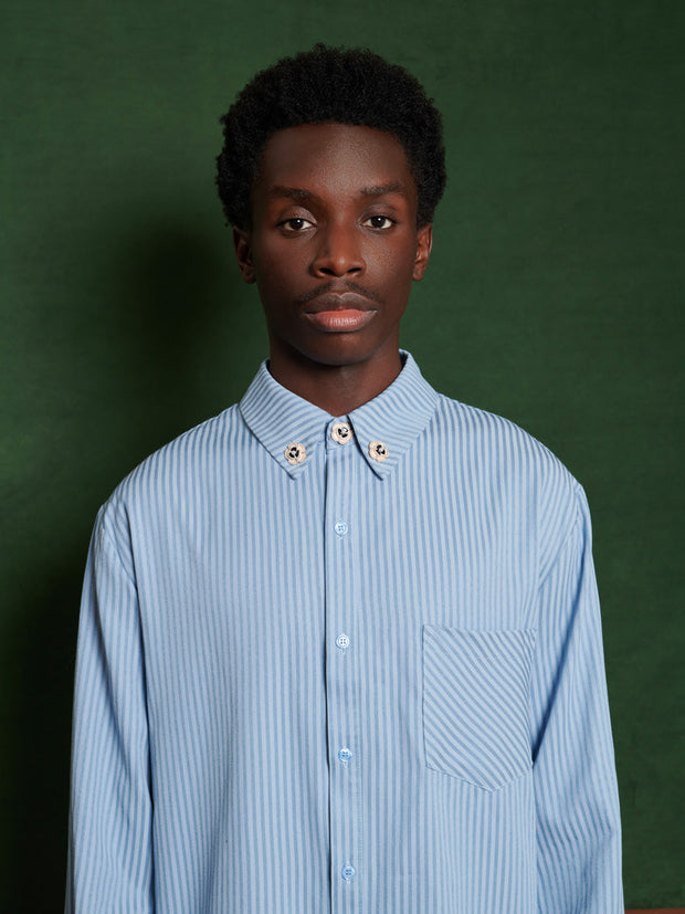 Penny Stripe Shirt Baby Blue / Z