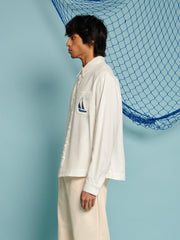 Sail Embroidered Shirt Pearl White / Z