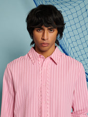 Jetty Stripe Shirt Raspberry Pink / Z