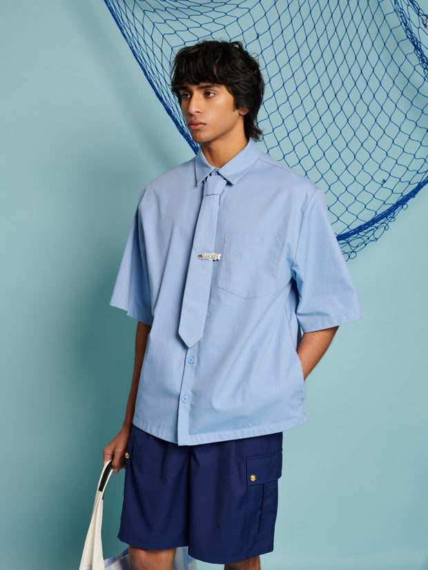 Remora Shirt with Tie Cloud Blue / Z