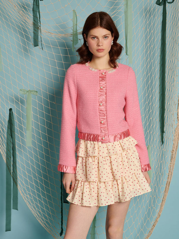 Mira Pearl Cardigan Raspberry Pink / Z