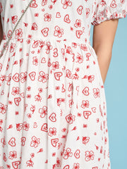 Doodle Bloom Midi Dress