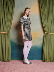 Quill Check Mini Dress