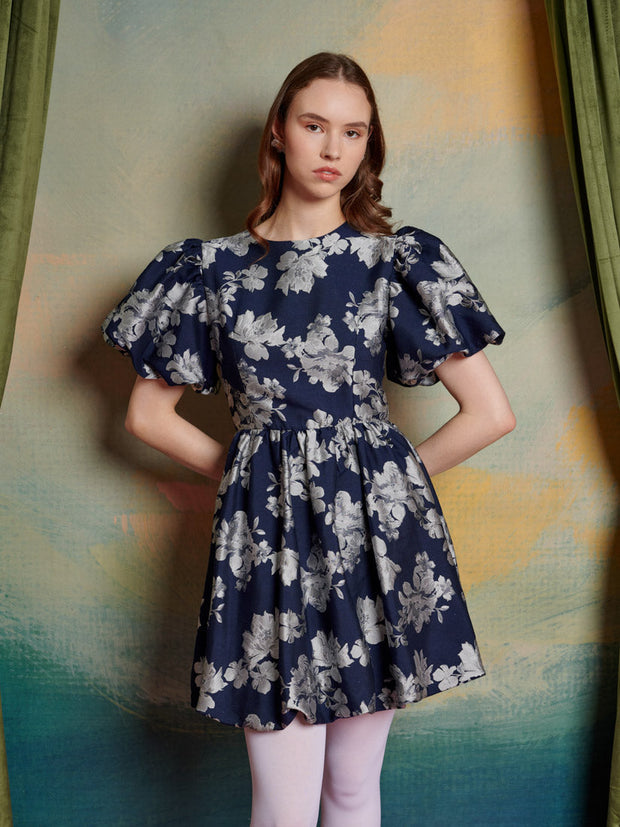 Natalia Floral Jacquard Dress