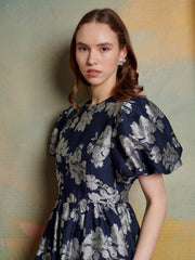 Natalia Floral Jacquard Dress