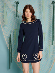 Harbour Hearts Mini Dress Navy Blue / Z