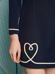 Harbour Hearts Mini Dress Navy Blue / Z