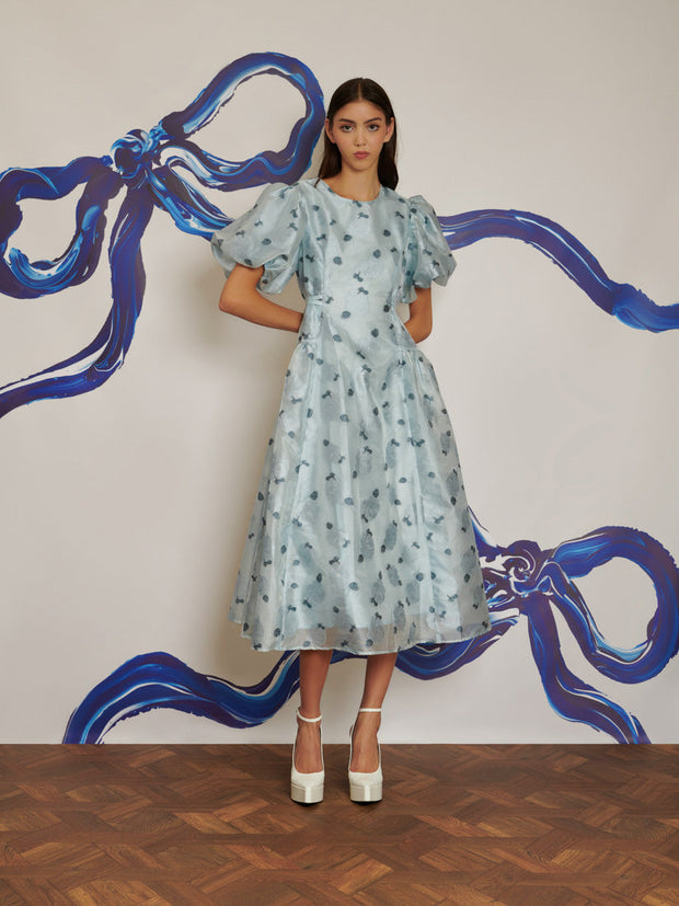 <b>DREAM</b> Cloud Flowers Jacquard Midi Dress