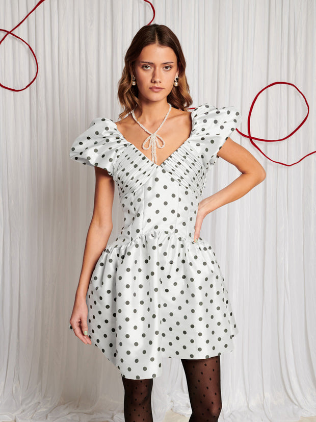 Raven Spot Mini Dress Polka Dots / Z