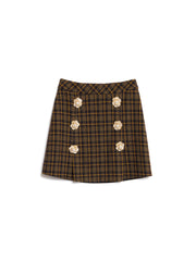 <b>DREAM</b> Vienna Check Mini Skirt