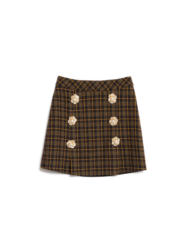 <b>DREAM</b> Vienna Check Mini Skirt