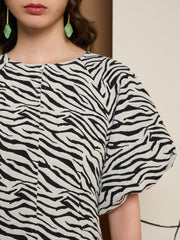 <b>Ghospell</b> Stevie Zebra Mini Dress