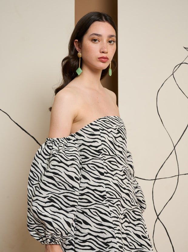 <b>Ghospell</b> Stevie Zebra Bandeau Dress