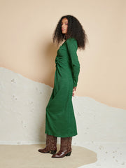 <b> Ghospell </b> Isra Drawstring Midi Dress