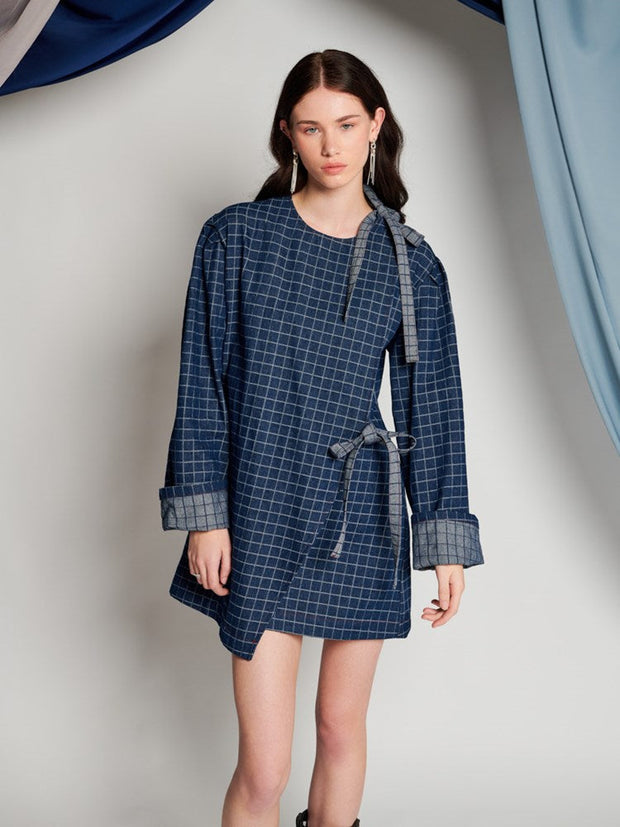 <b> Ghospell </b> Campbell Denim Mini Dress