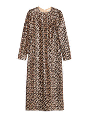 <b> Ghospell </b> Yara Sequin Leopard Midi Dress