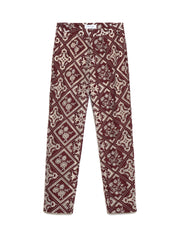 Garnet Embroidered Tailored Trousers