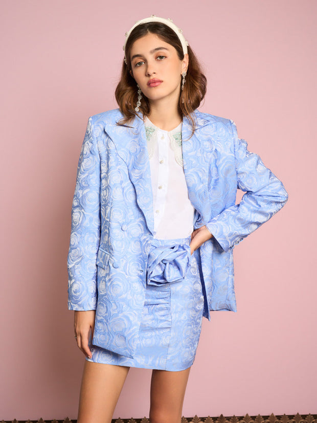 Sapphire Rose Jacquard Blazer