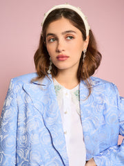 Sapphire Rose Jacquard Blazer