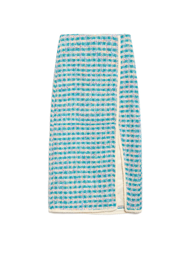 <b>DREAM</b> Novelty Tweed Midi Skirt