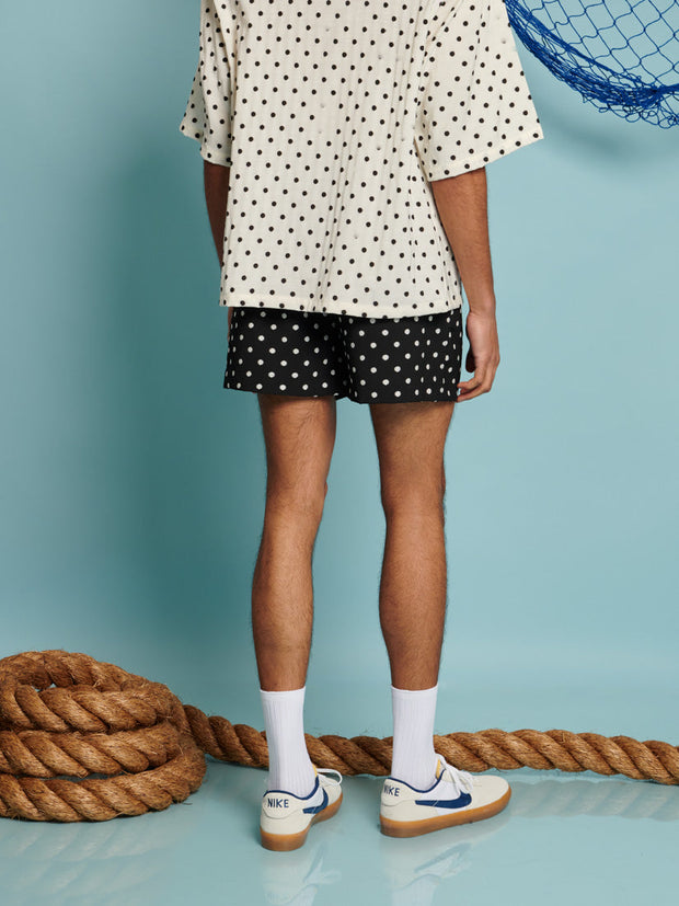 Rocco Spot Drawstring Shorts Polka Dots Black / Z