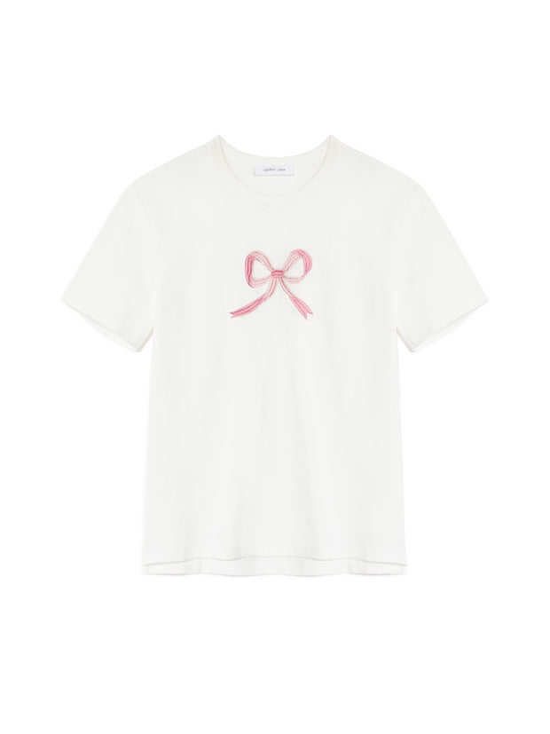 Rory Bow Embroidered T-shirt