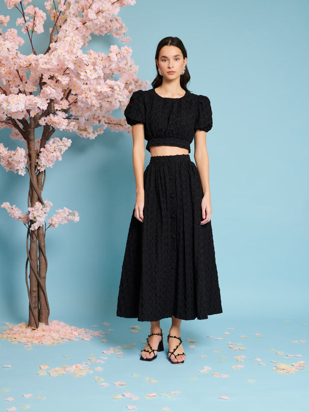 Mara Jacquard Midi Skirt