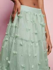 <b>DREAM</b> Prairie Organza Midi Skirt