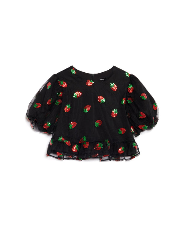 Strawberry Sequin Top