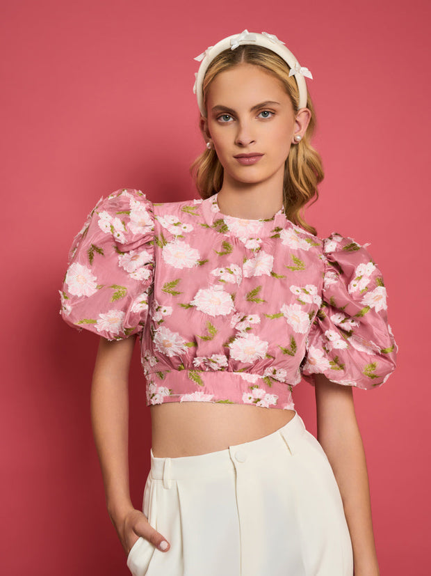 <b>DREAM</b> Pansy Jacquard Tie Top