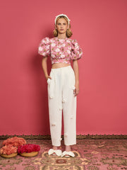 <b>DREAM</b> Pansy Jacquard Tie Top