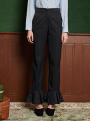 Wilhelm Ruffle Trousers Coal Black / Z