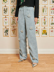 <b>DREAM</b> Trinket Tweed Flower Trousers