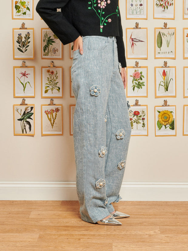 <b>DREAM</b> Trinket Tweed Flower Trousers