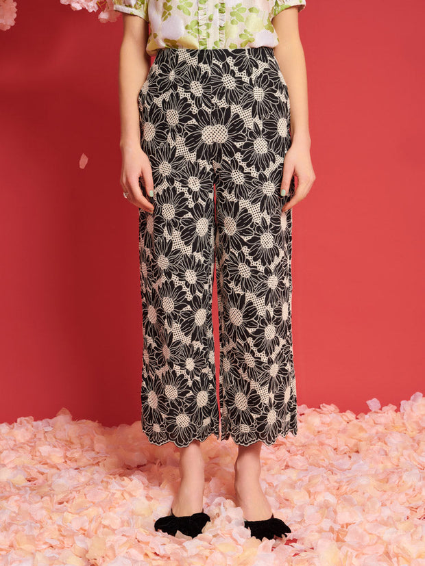 <b>DREAM</b> Flower Haze Wide Leg Trousers